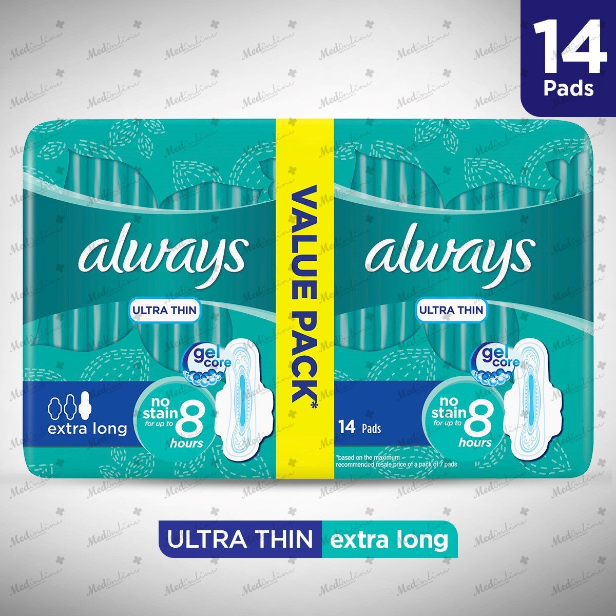 Buy Always Ultra Sanitary Pads Extra Long Value Pack 14 Count